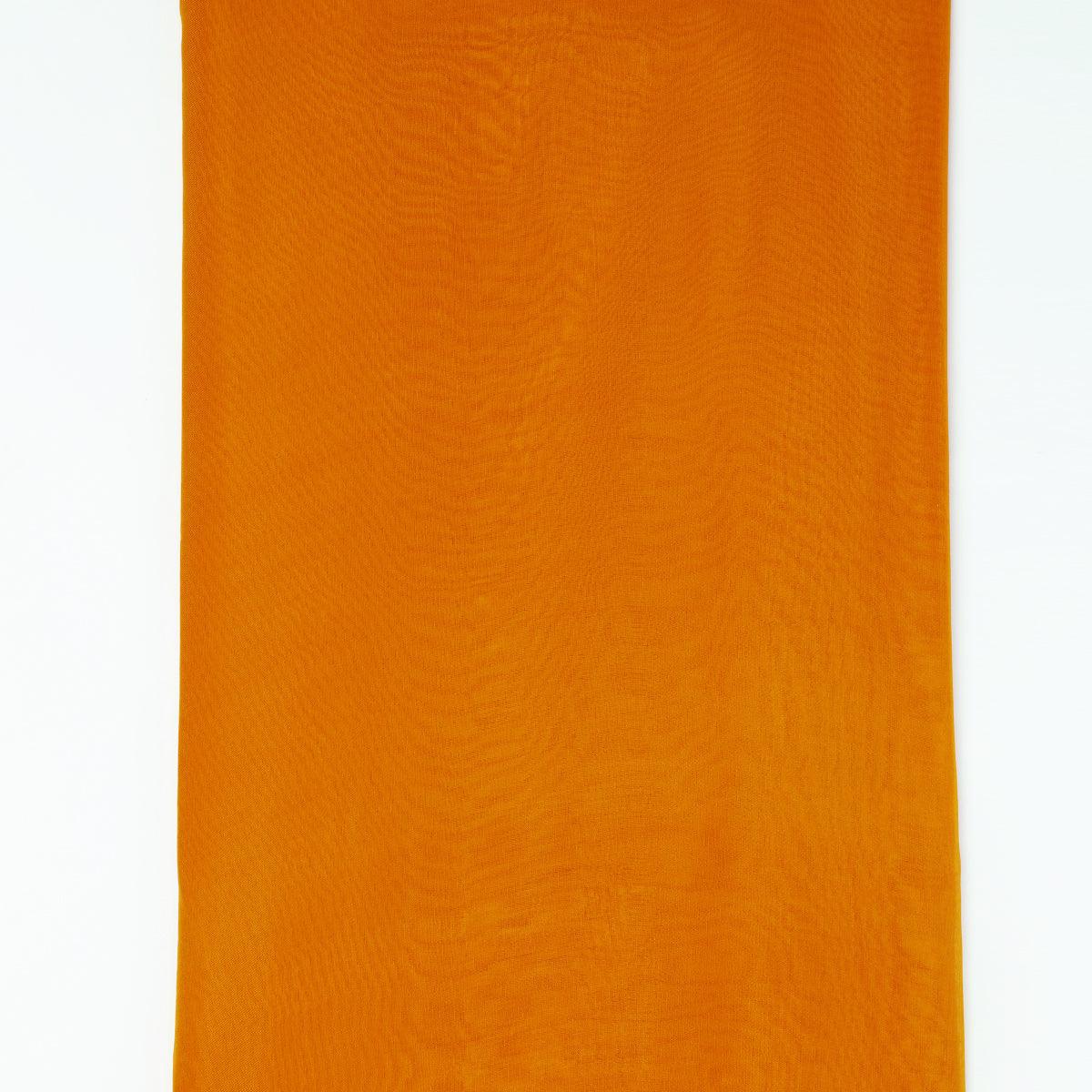 Mustard Yellow Colour Pure Organza Plain Dyed Fabric - Image 4