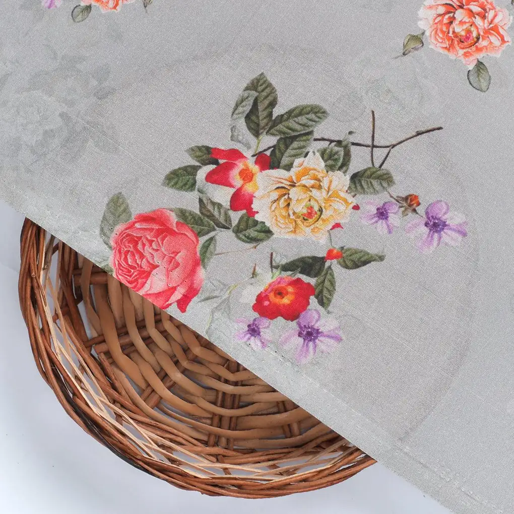 Natural Colourful Roses Digital Printed Fabric - Pure Cotton - Image 2