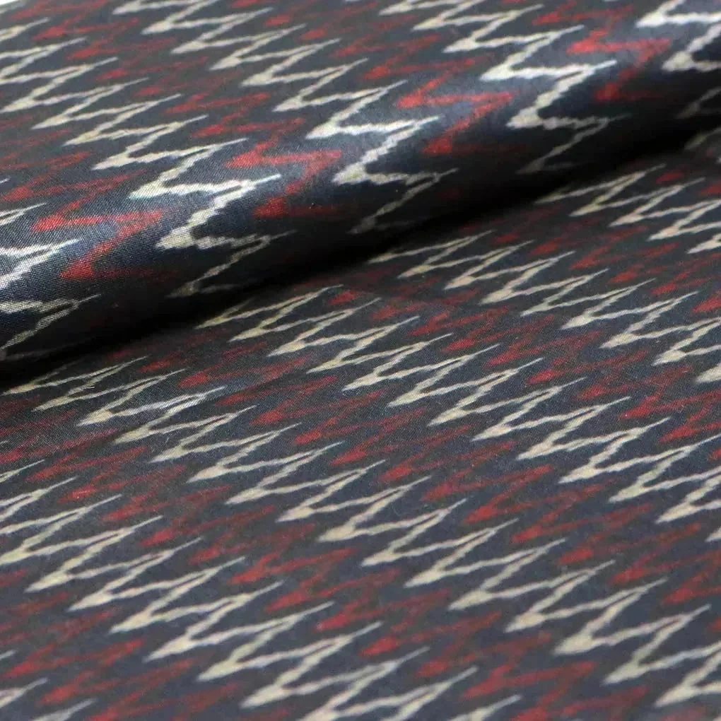 Navy Blue Leheriya Digital Printed Fabrics - Image 4