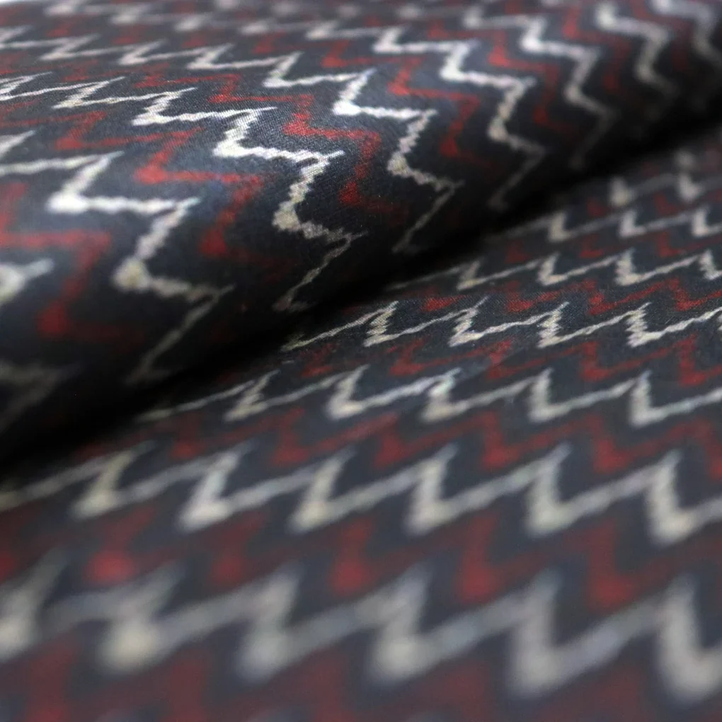 Navy Blue Leheriya Digital Printed Fabrics - Image 5