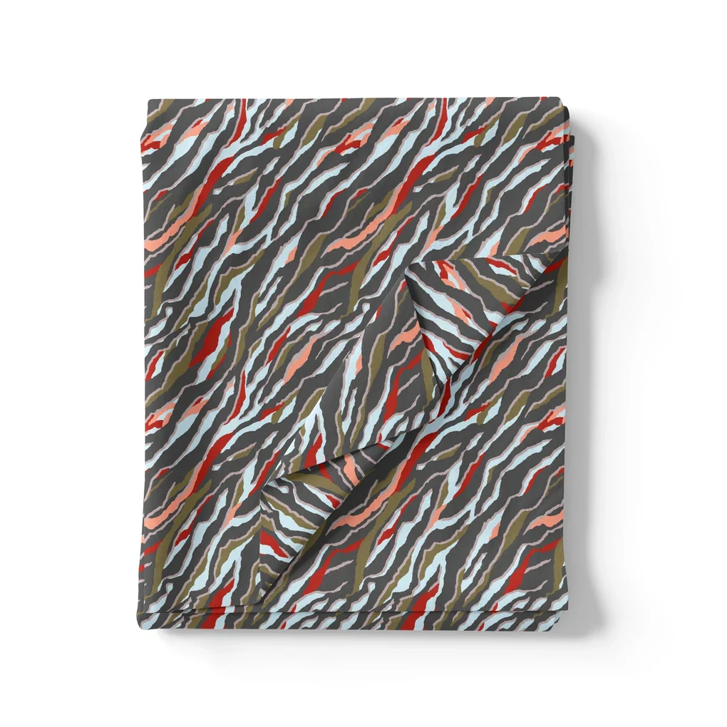 New Colourful Zigzag Paper Art  Digital Printed Fabric - Image 3