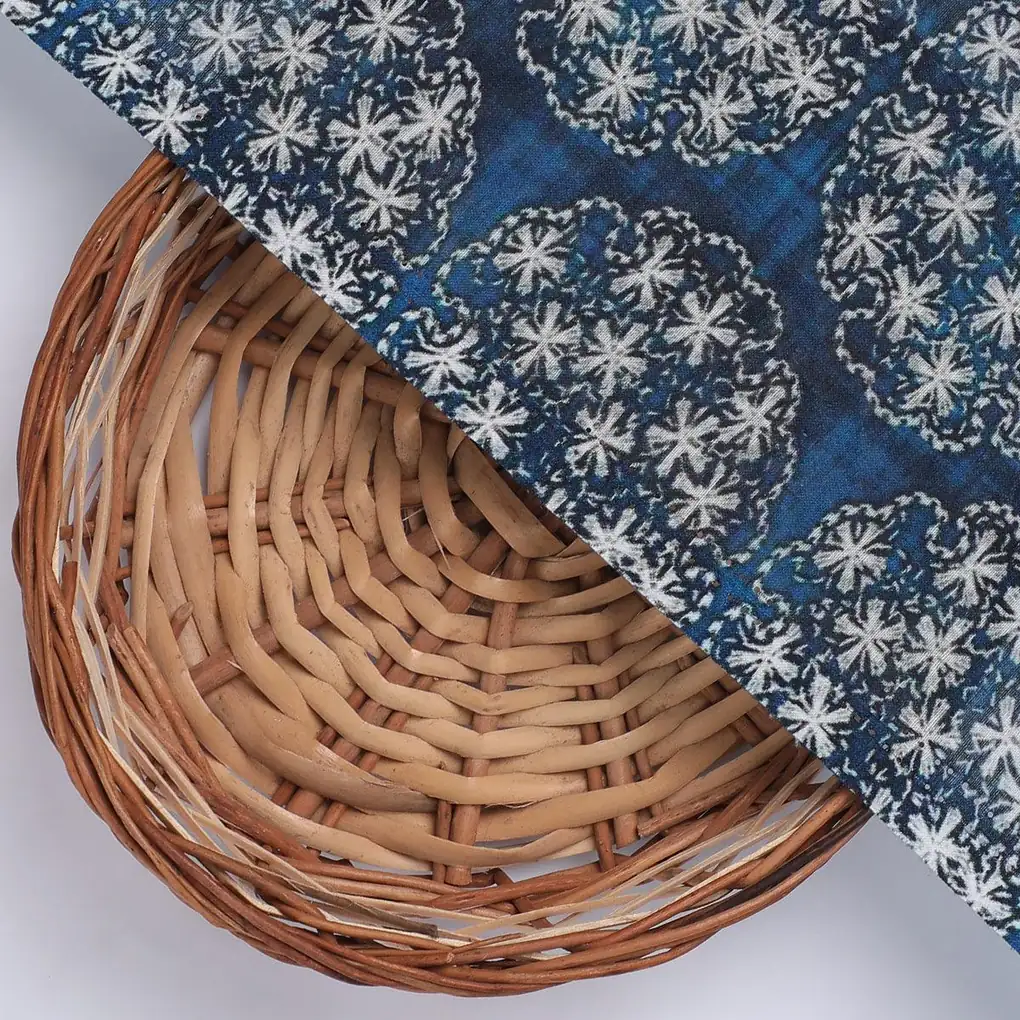 New Multi Round Star Blue Digital Printed Fabric - Pure Cotton - Image 2
