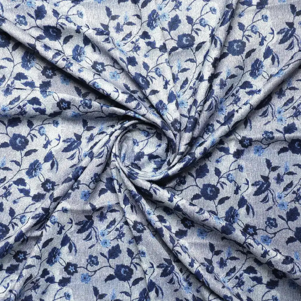 Off Gray Liberty Pashmina Printed Fabric - Image 2