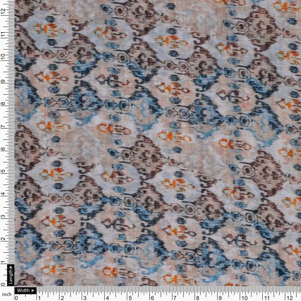 Old And Vintage Creative Digital Printed Fabric - Pure Georgette - Image 4