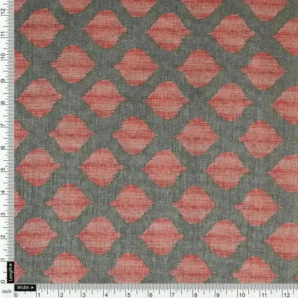 Olive Dabu Digital Printed Fabrics - Image 4