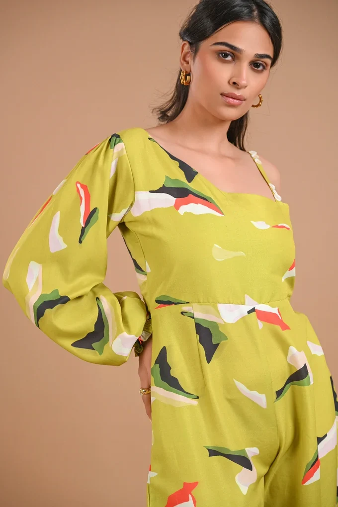 One Shoulder Printed Jumpsuit - Image 3