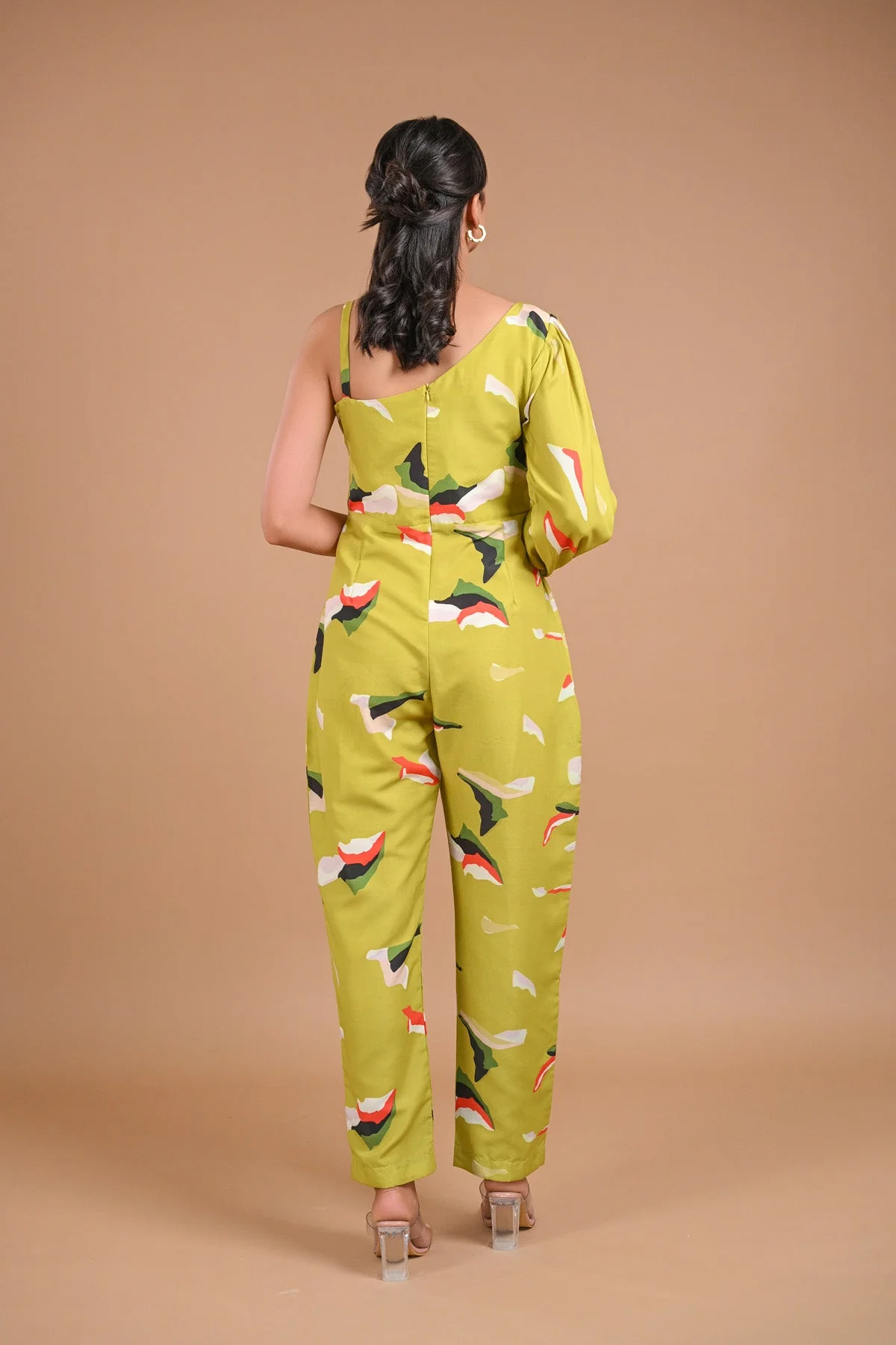 One Shoulder Printed Jumpsuit - Image 4