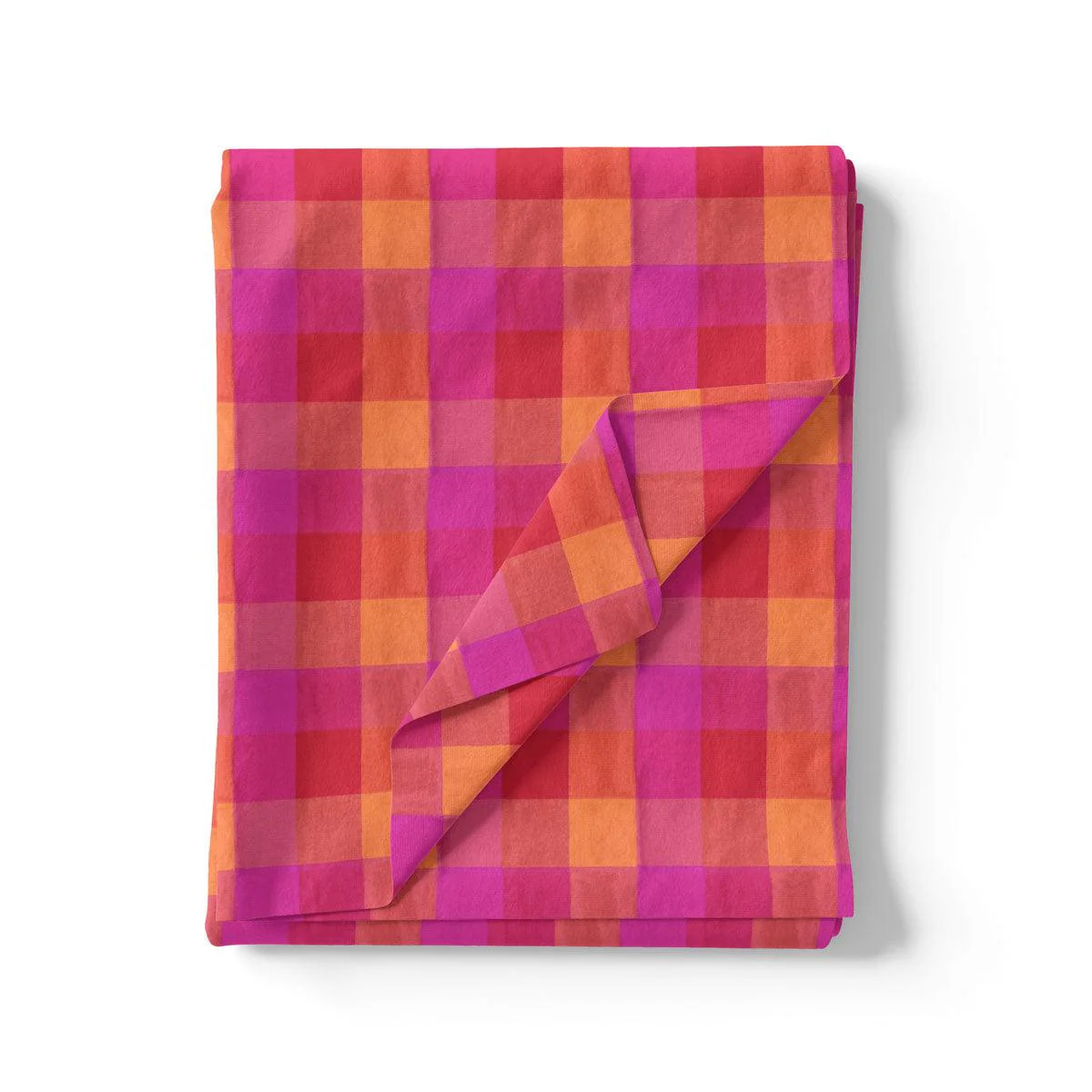 Orange Buffalo Check Weightless Printed Fabric - Image 3