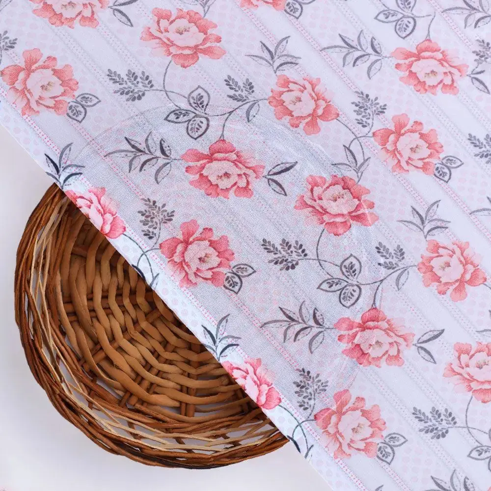 Orange Flower Weightless Printed Fabric - Image 2