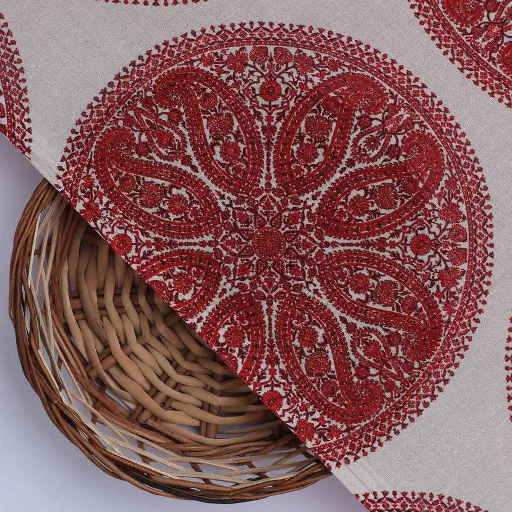 Oriental Paisley Patterns Digital Printed Fabric - Pure Cotton - Image 2