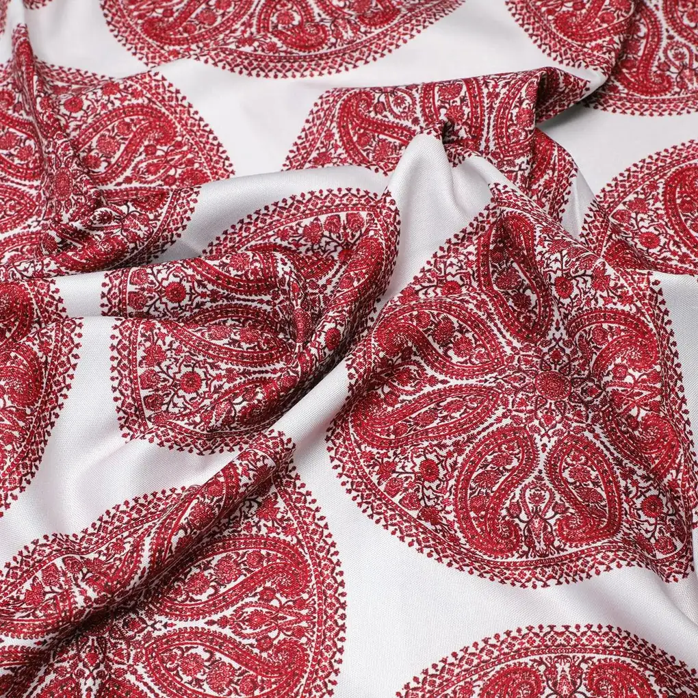 Oriental Paisley Patterns Digital Printed Fabric - Rayon - Image 3