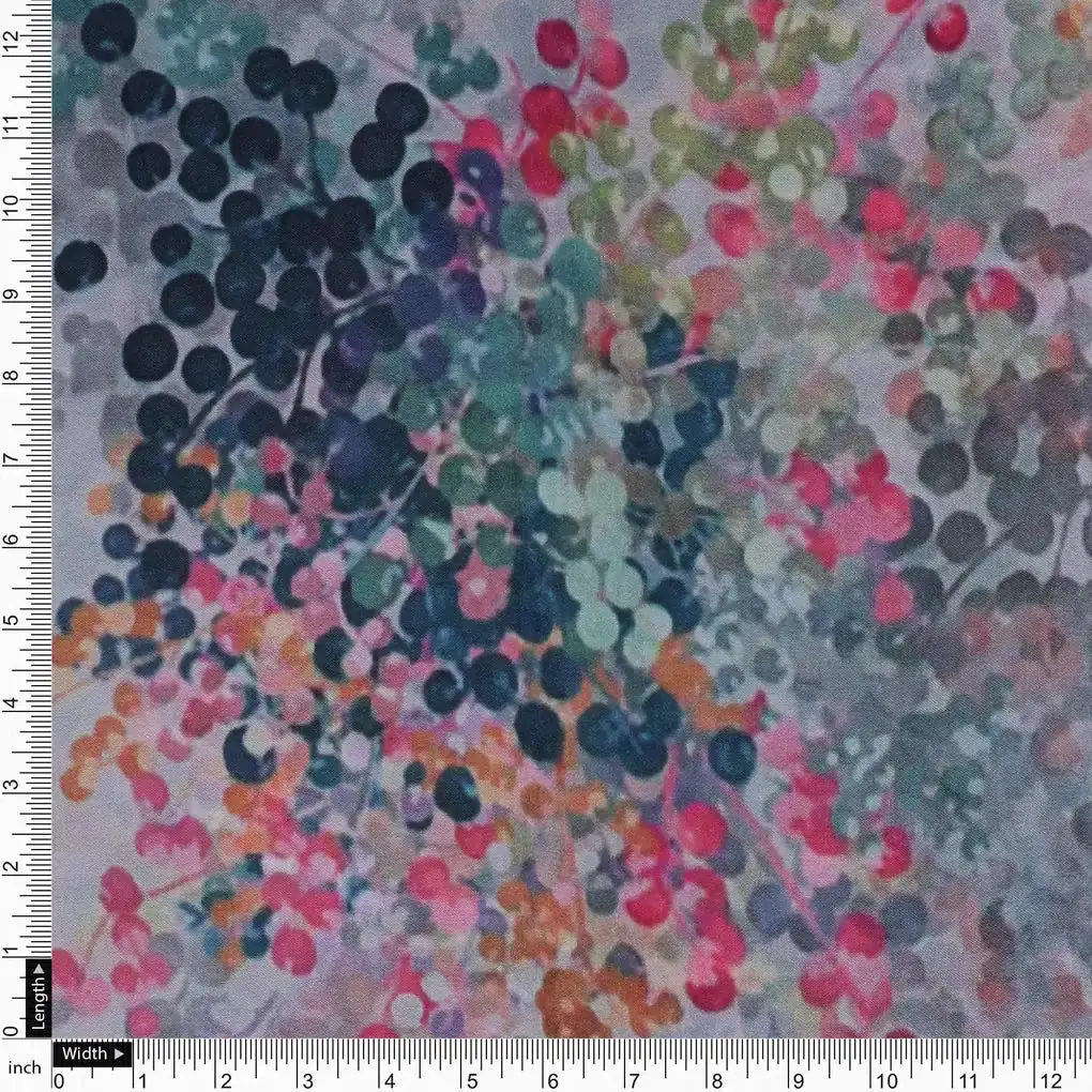 Painted Barries Digital Printed Fabric Organza - Image 4