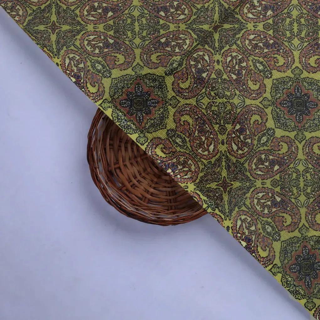 Paisley Print Kota Doria Fabric - Image 2