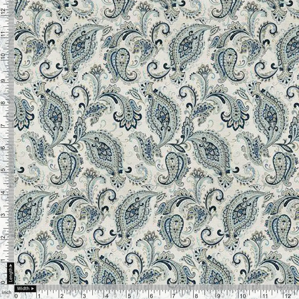 Paisley Seamless Design Digital Printed Fabric - Image 4