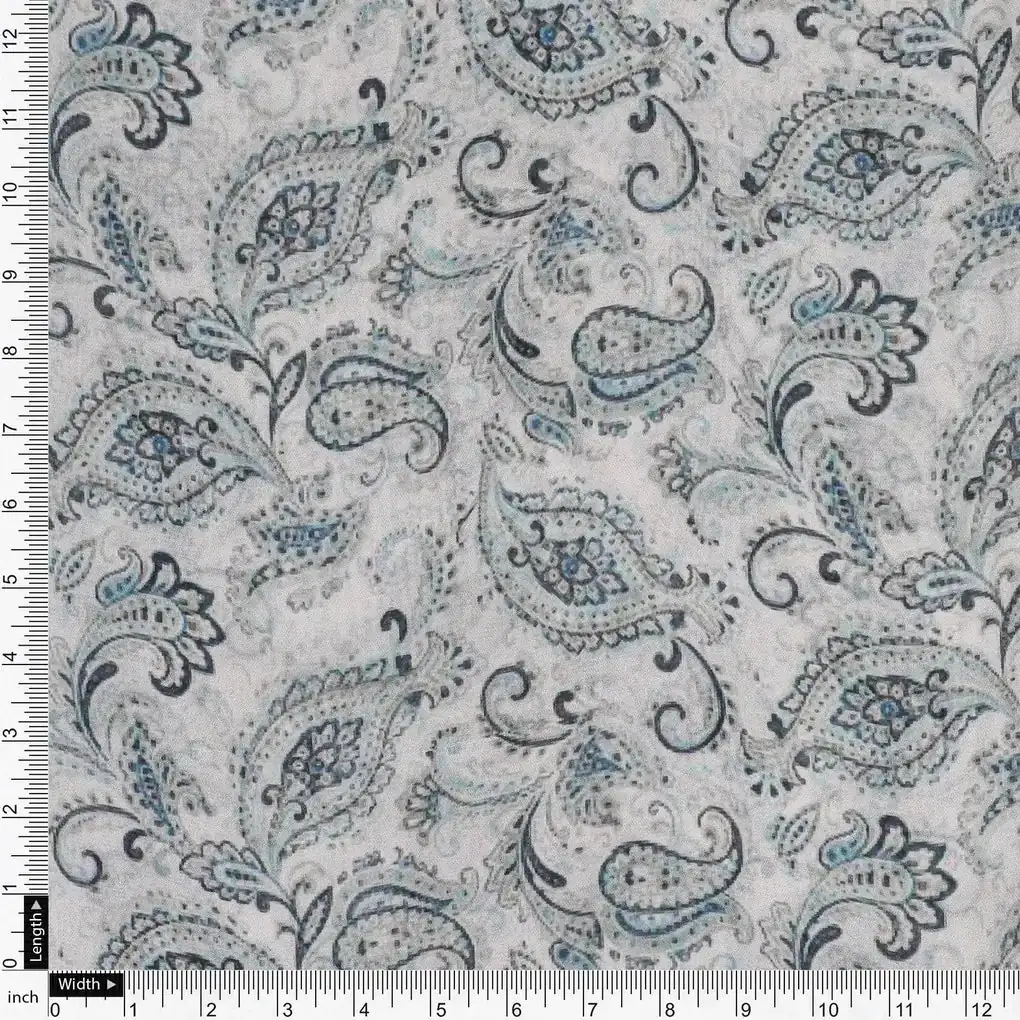 Paisley Seamless Design Digital Printed Fabric - Image 4