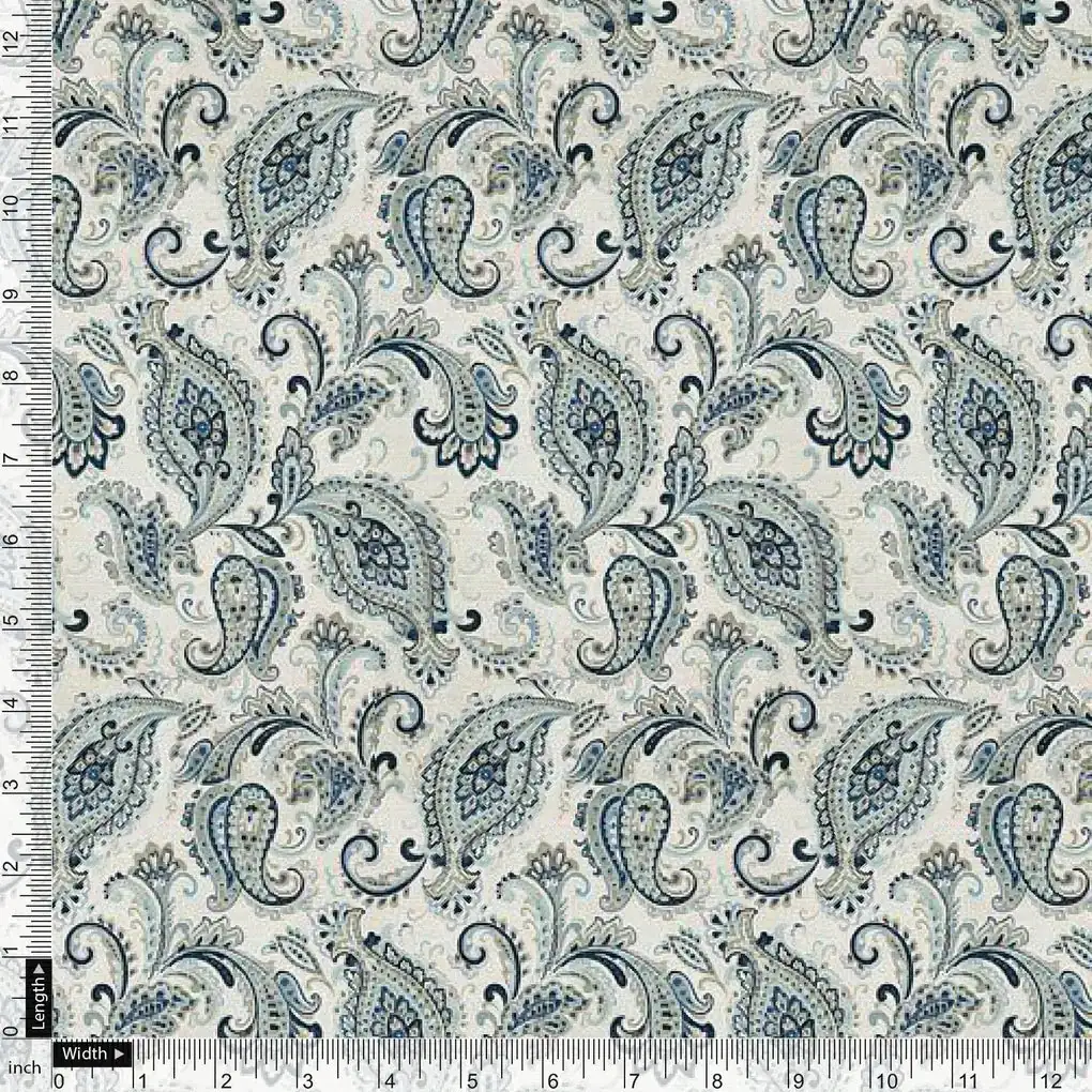 Paisley Seamless Design Digital Printed Fabric - Image 4