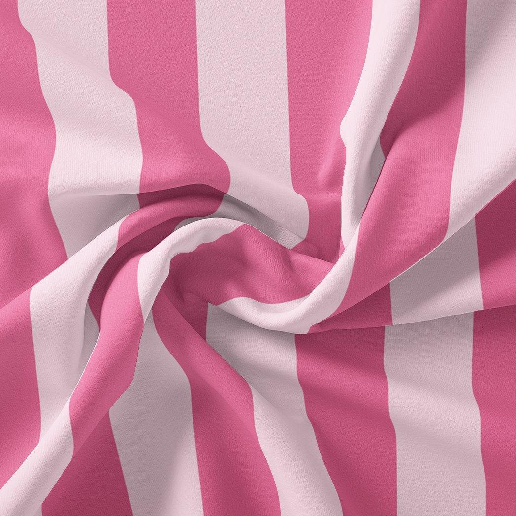 Peach And Pink Stripes Digital Printed Fabric - Image 3