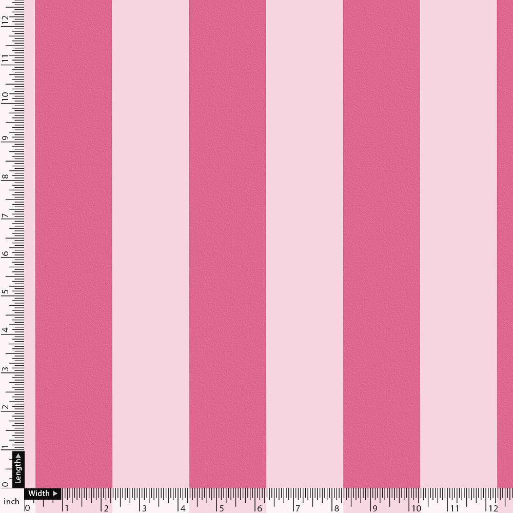 Peach And Pink Stripes Digital Printed Fabric  - Pure Georgette - Image 4