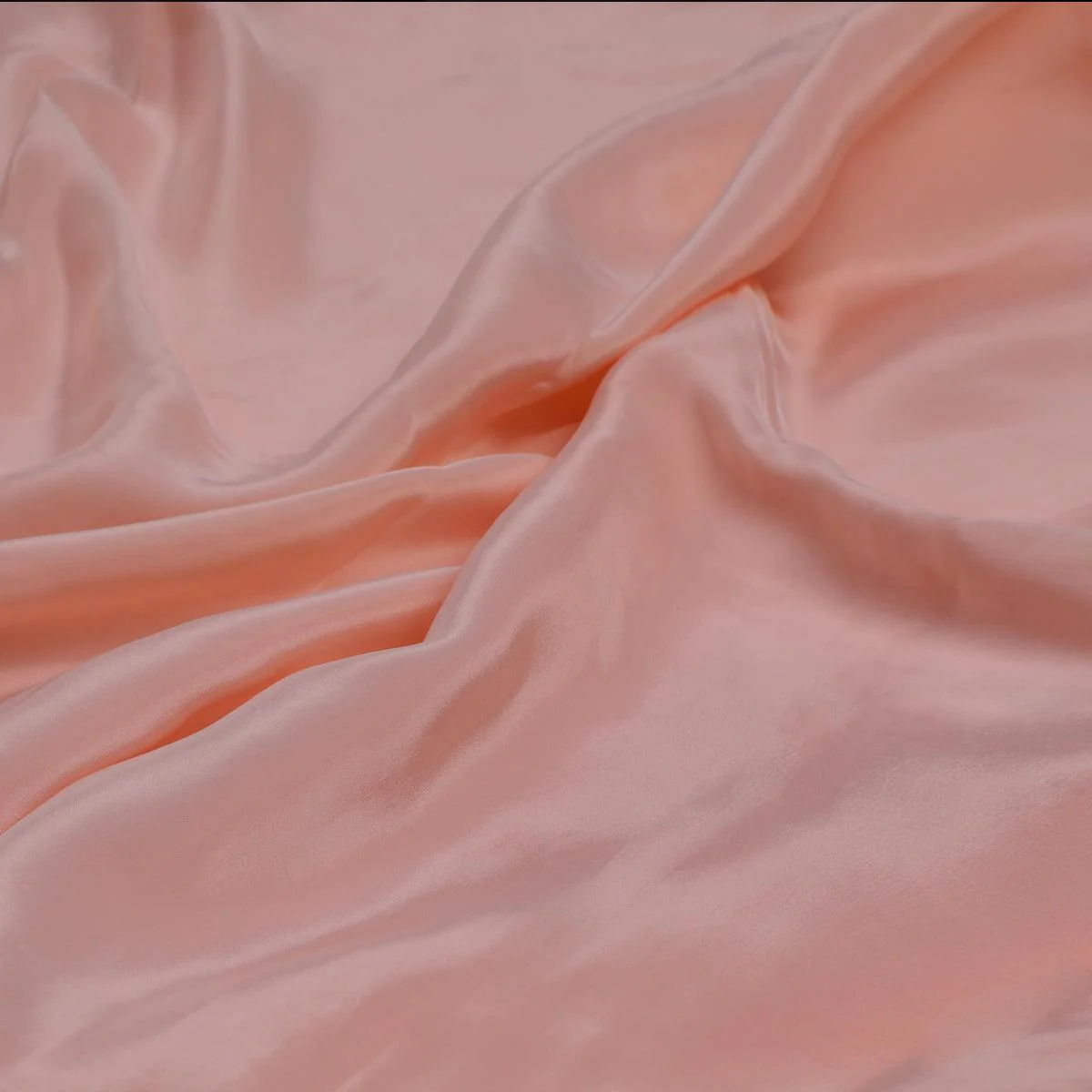 Peach Colour Pure Crepe Plain Dyed Fabric - Image 3