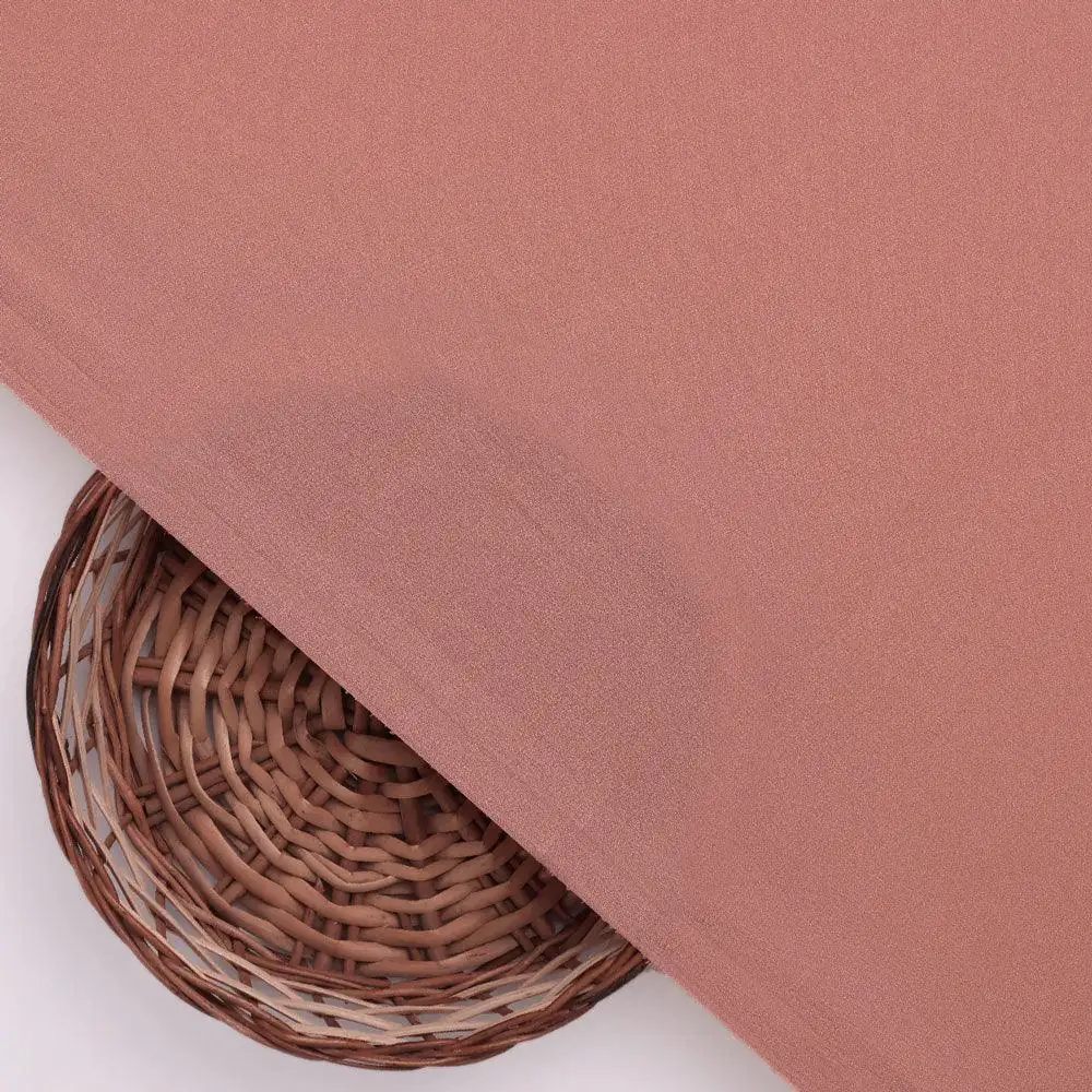 Peach Plain American Crepe Solid Fabric - Image 2