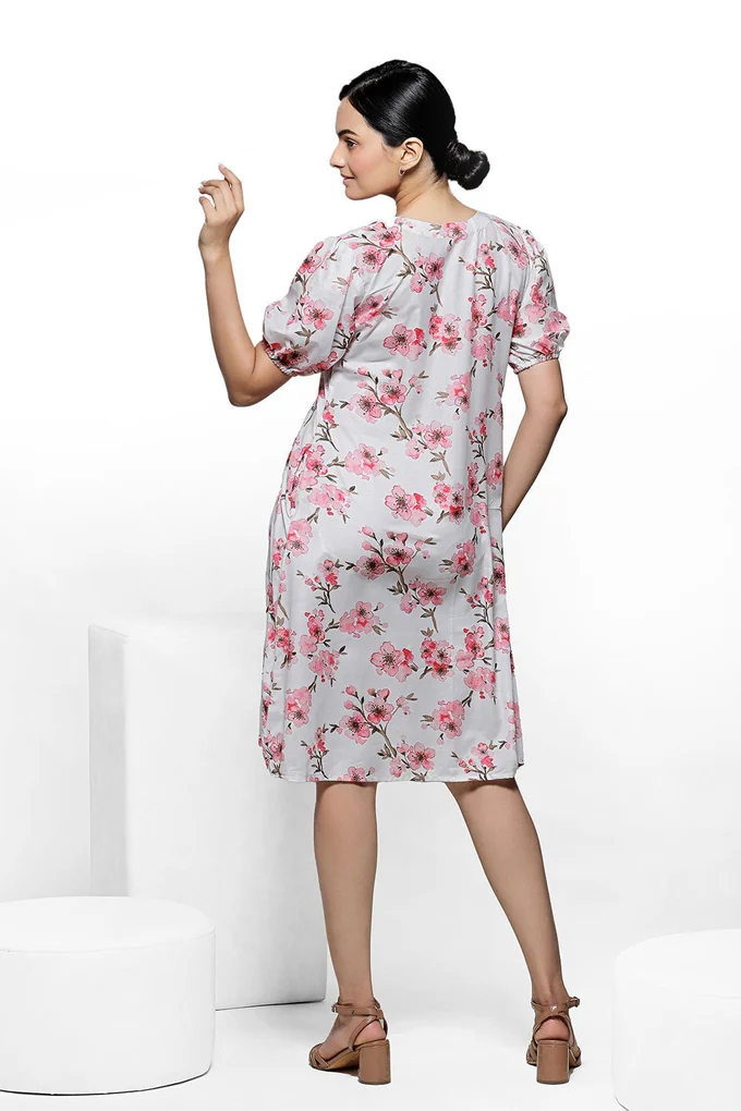 Pearl White Blossom Dress - Image 3