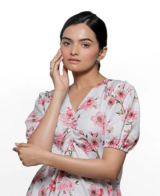 Pearl White Blossom Dress - Image 4