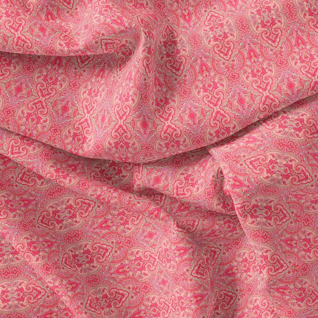 Pink Abstract Pashmina Printed Fabric - Image 4