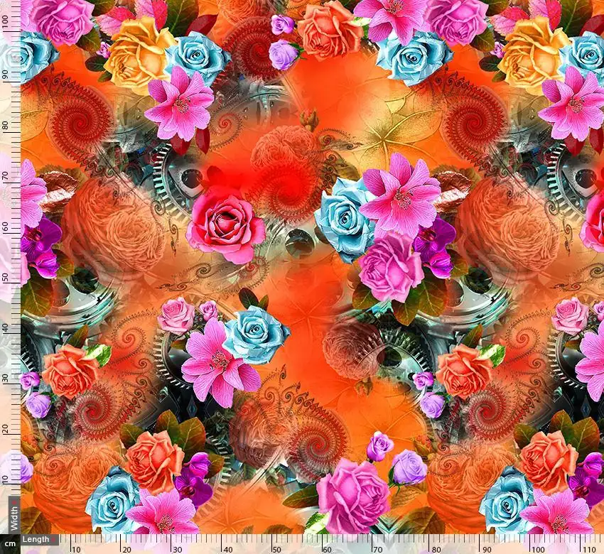 Pink And Orange Flowers Bunch - Image 2