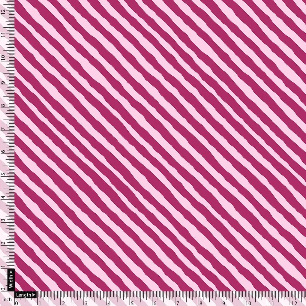 Pink Breton Stripes Pattern Digital Printed Fabric - Image 4