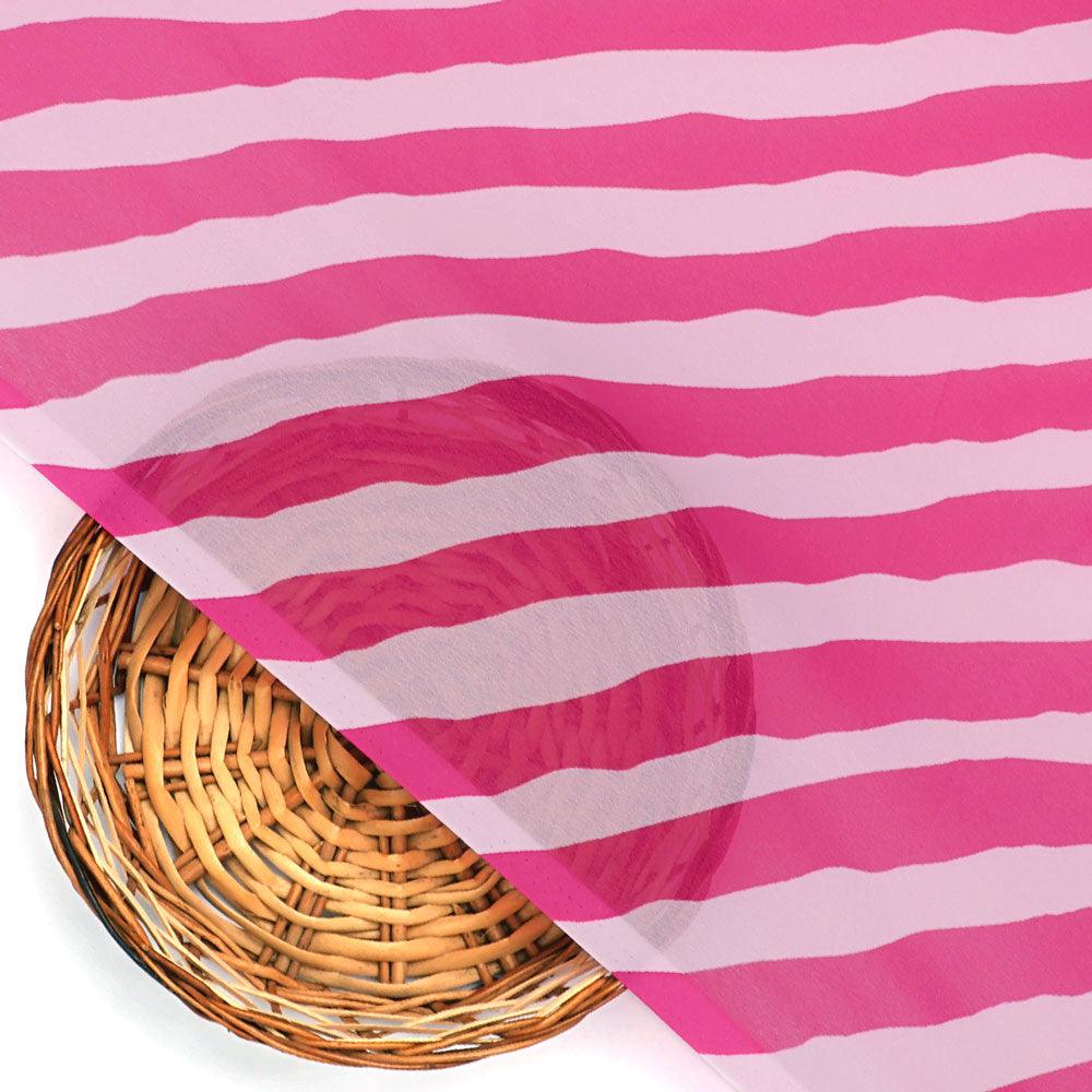 Pink Breton Stripes Pattern Digital Printed Fabric - Weightless - Image 2