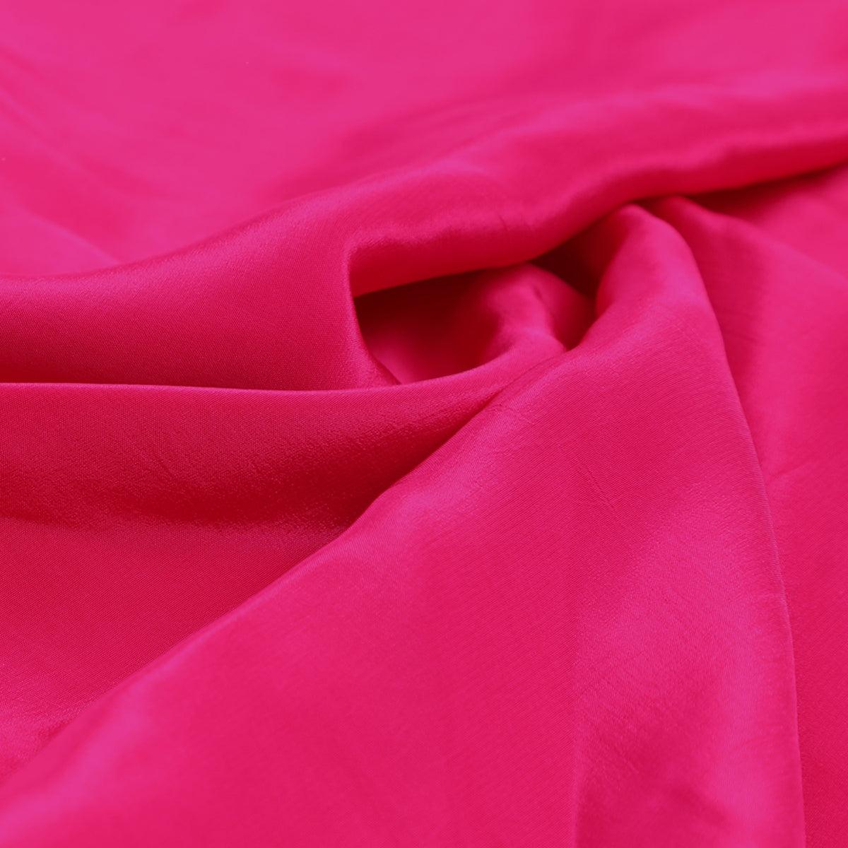 Pink Colour Natural Crepe Plain Dyed Fabric - Image 3