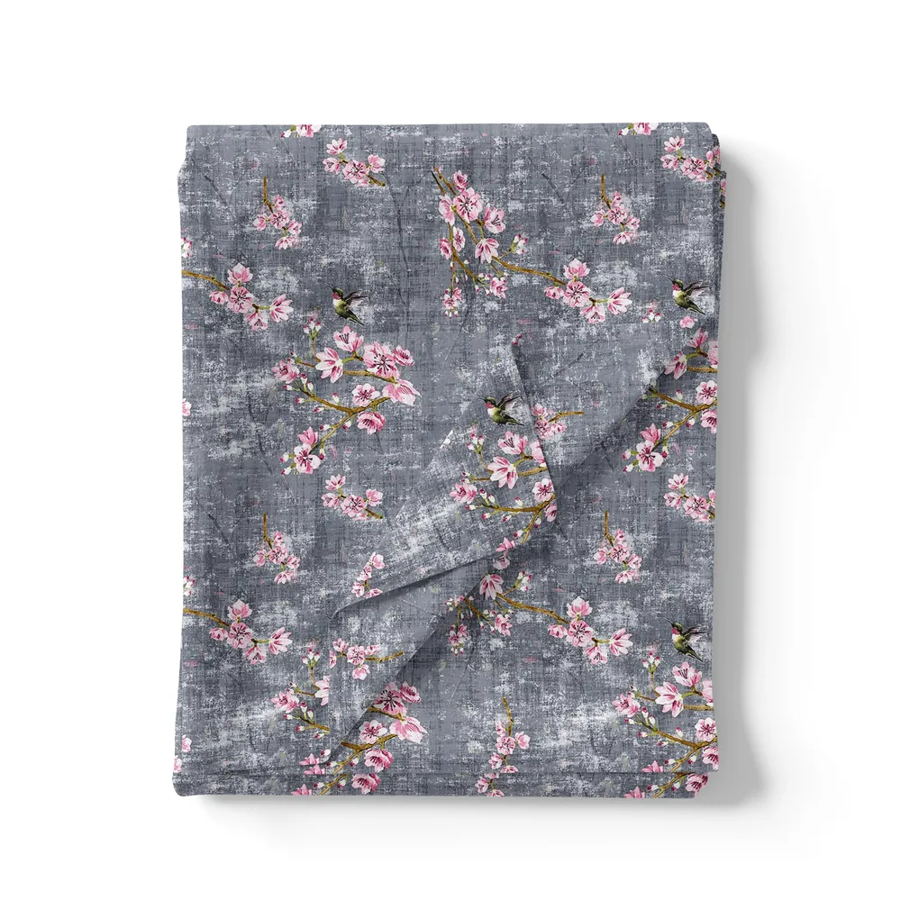 Pink Ditsy Pure Georgette Printed Fabric Material - Image 3