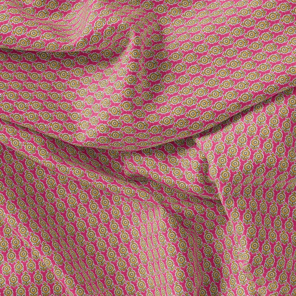 Pink Flower Pashmina Printed Fabric - Image 4