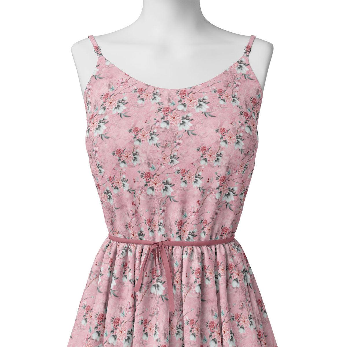 Pink Flower Weightless Printed Fabric - Image 2