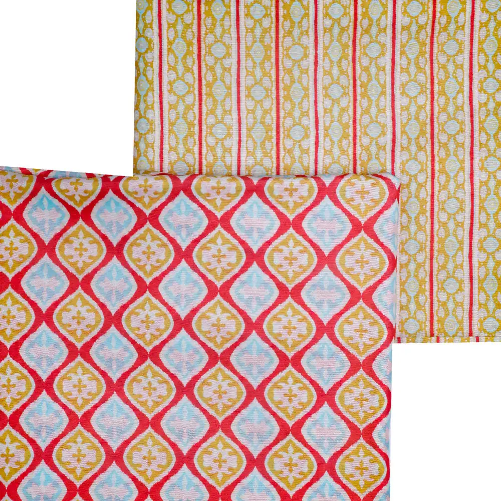 Pink Mul Cotton Printed Unstitched Fabric Set (5 Meter Set) - Image 3