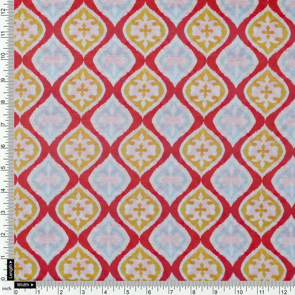 Pink Mul Cotton Printed Unstitched Fabric Set (5 Meter Set) - Image 5