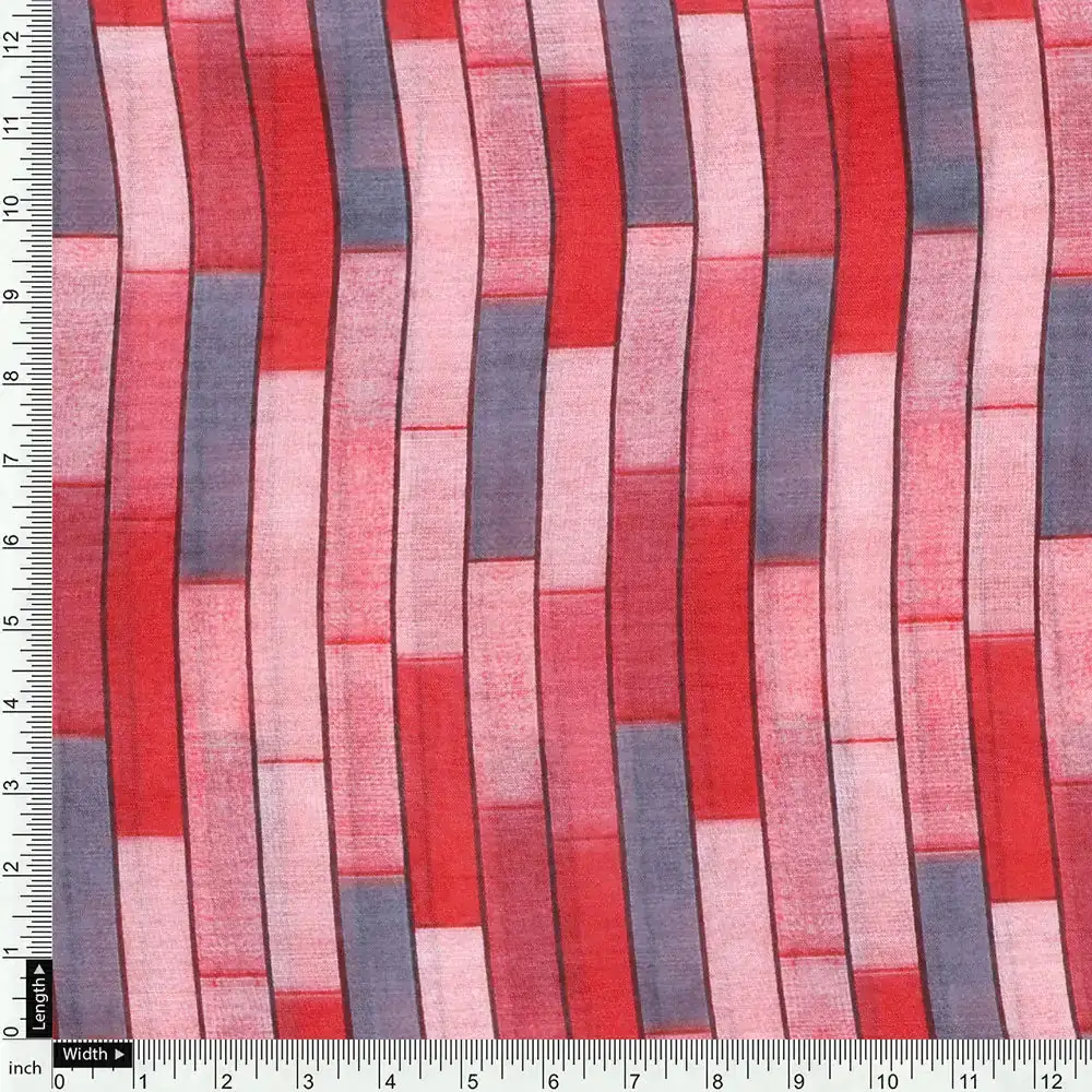 Pink Mul Cotton Printed Unstitched Fabric Set (5 Meter Set) - Image 6