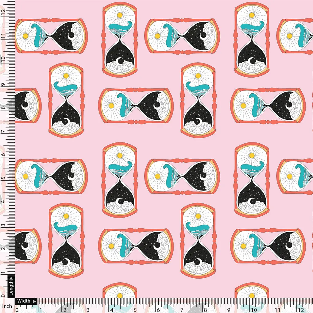 Pink Muslin Digital Printed Kids Fabric - Image 3