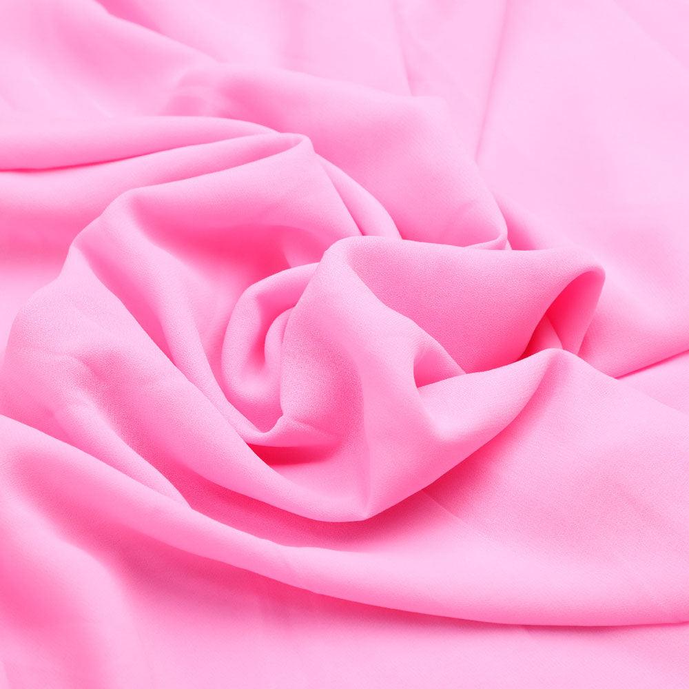 Pink Plain Georgette Solid Fabric - Image 3