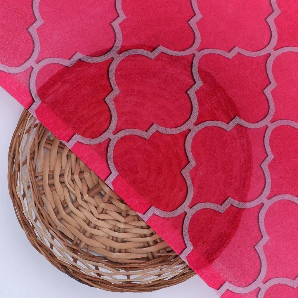 Pink Quatrefoil Patterns Digital Printed Fabric - Weightless - Image 2