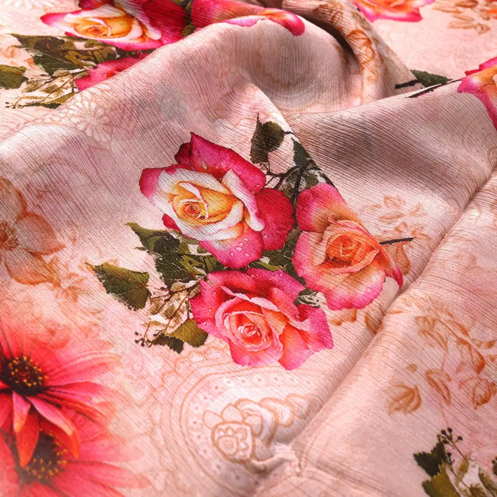 Pink Rose Bunch Allover - Pure Chinon - Image 3