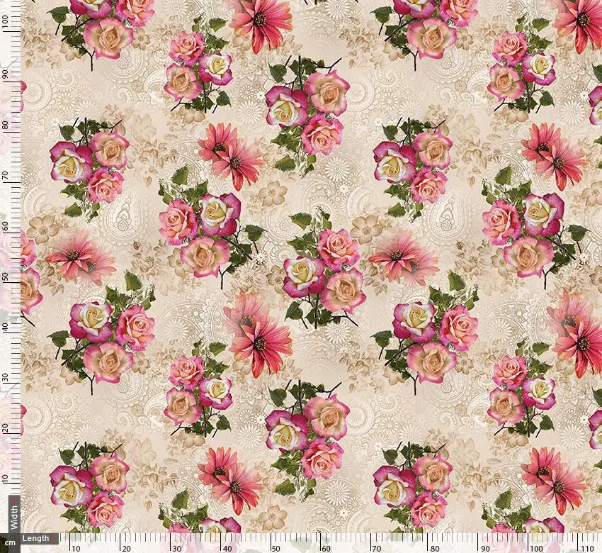 Pink Rose Bunch Allover - Image 2