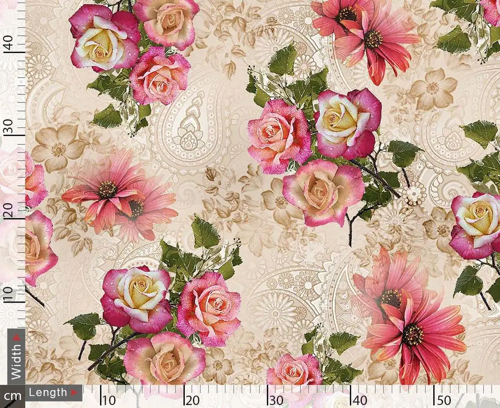 Pink Rose Bunch Allover - Image 3