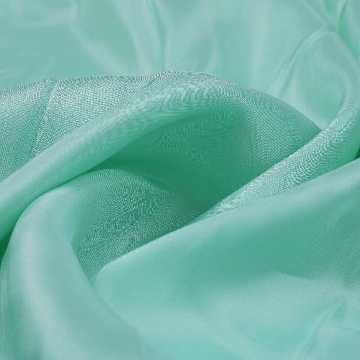 Pista Green Colour Upada Silk Plain Dyed Fabric - Image 3