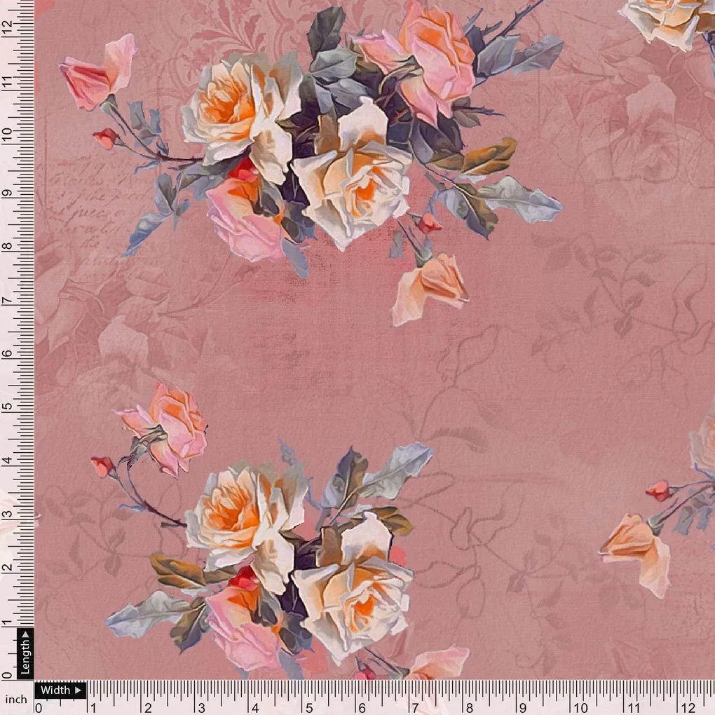 Pixel Floral HD Digital Printed Fabric - Image 4