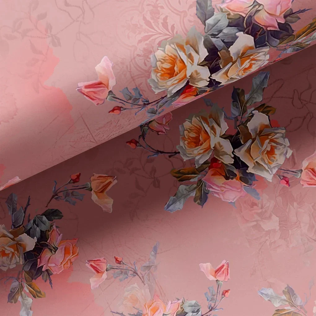 Pixel Floral HD Digital Printed Fabric - Image 3