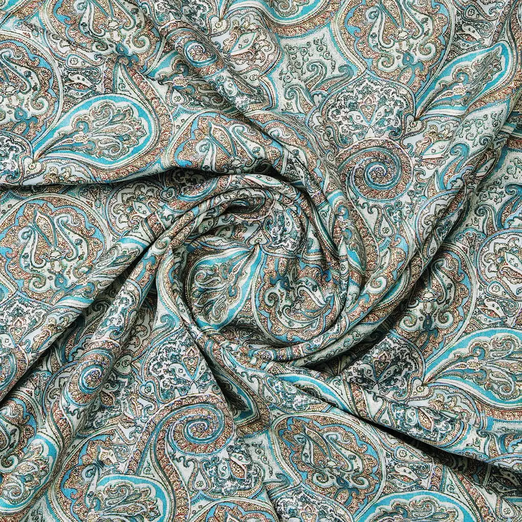 Polyester Paisley Printed Fabric - Image 2