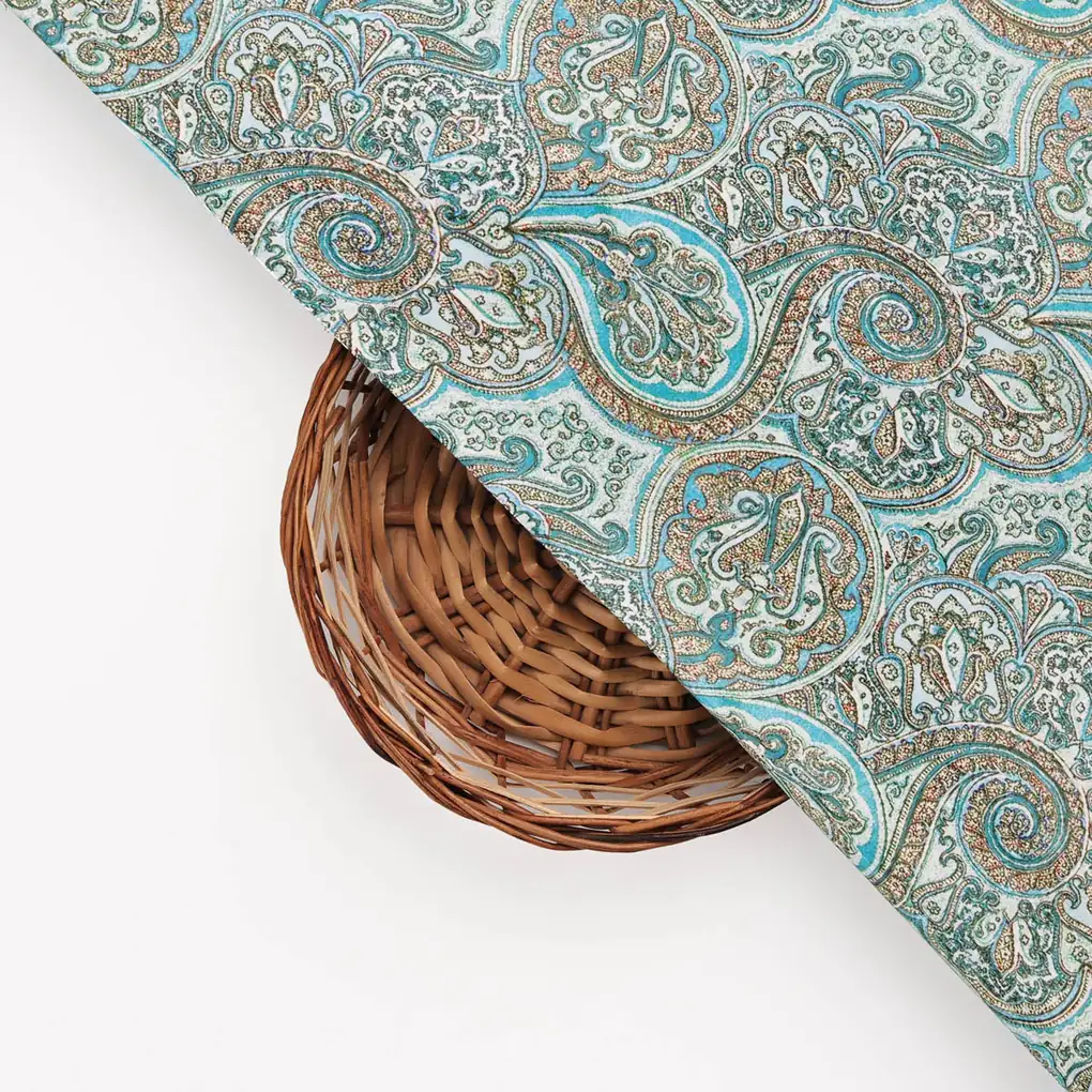 Polyester Paisley Printed Fabric - Image 3