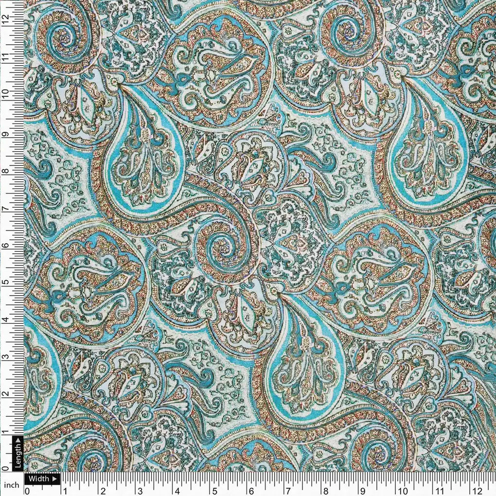 Polyester Paisley Printed Fabric - Image 4