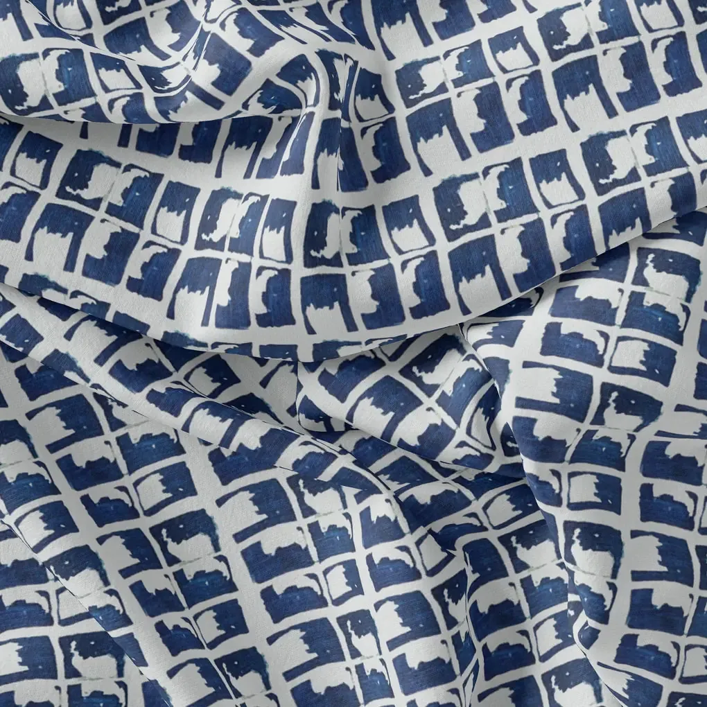 Preppy Paper Art Seamless Pattern Digital Printed Fabric - Pure Muslin - Image 3
